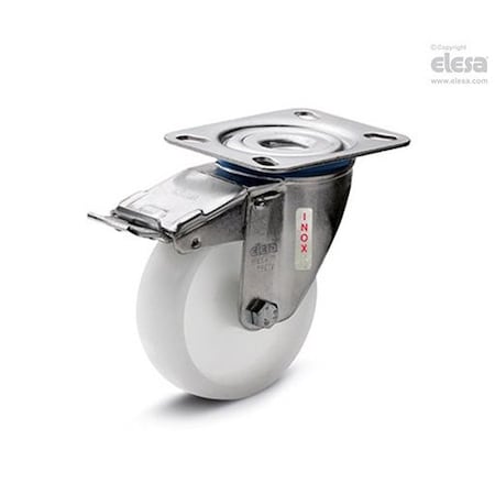 Elesa 450761 Monolithic castor wheels stainless steel bracket Technopolymerng plate bracket 450761