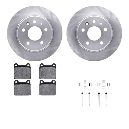 Dynamic Friction Co DFC Rotors with EURO 5000 Ceramic Brake Pads includes Hardware 6612-63035