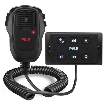 Pyle Wireless BT Audio Controller Kit, Marine Bluetooth Receiver & Adapter with Remote Control, Compact PLMRSQMIC