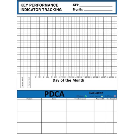5S Supplies Dry Erase Board, KPI Track 2432, Stand KPITRACK-2432-DRYERASE-STAND