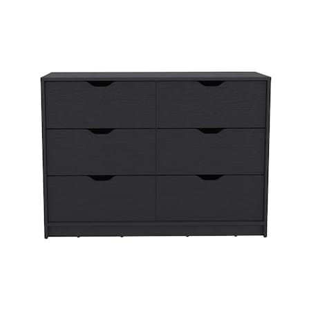 Homeroots 42" Black Four Drawer Dresser 524960