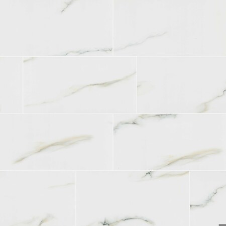 Msi Aria Bianco 12 In. X 24 In. Polished Porcelain Floor And Wall Tile, 8PK ZOR-PT-0233