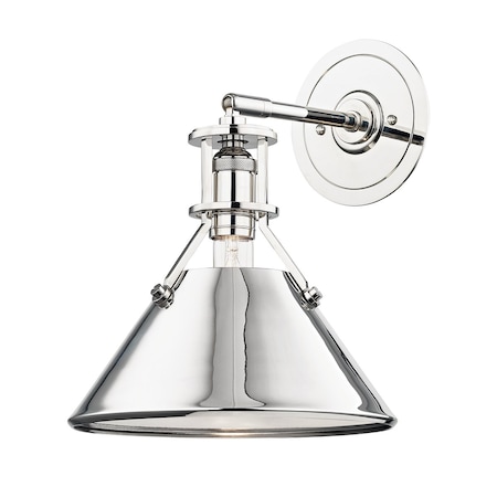 Hudson Valley Lighting Mark D. Sikes X Metal No. 2 1 Light Wall Sconce 9.5 In. Polished Nickel MDS950-PN
