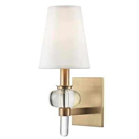 Hudson Valley Lighting Luna 1 Light Wall Sconce 5.5 In. Aged Brass 1900-AGB