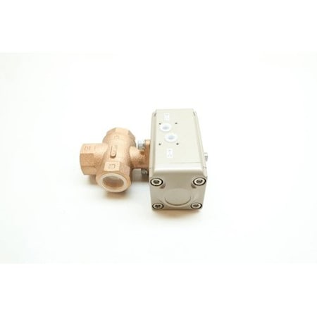 Ckd 3-WAY 0.35-0.7MPA PNEUMATIC BRONZE 3/4IN NPT BALL VALVE CHG-20