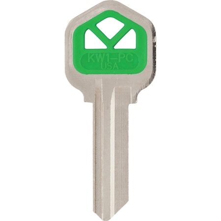 Ilco Kwikset Design Decorative House Key KW1-Green, 5PK IAK00002422