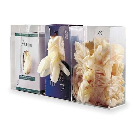 Ak Vertical Glove Dispenser, Acrylic, Holds (3) Boxes , Clear AK777-3C