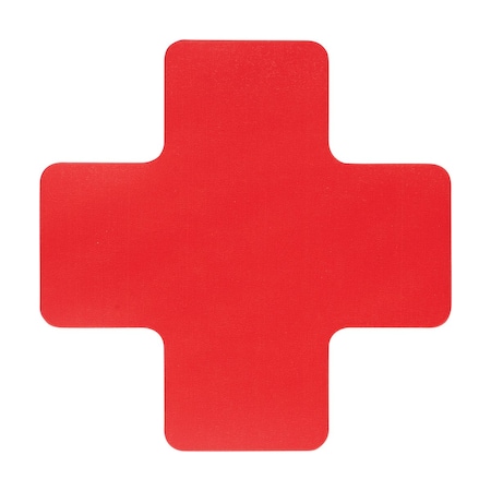 Brady ToughStripe Max Floor Marking Cross 2 in W x 5 in H Red, 4PK 177109