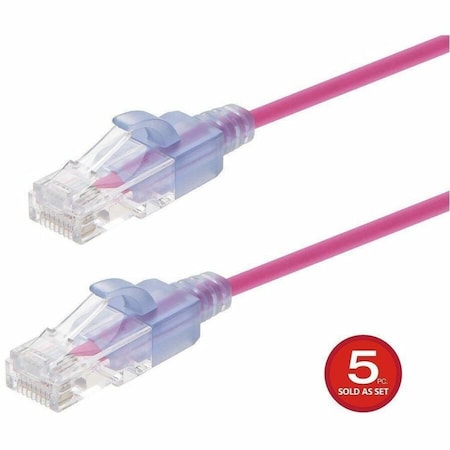 Monoprice Slimrun Cat6A Ethernet Patch Cable-Nagless Rj45 550Mhz Utp 36202
