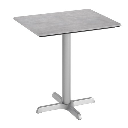 Flash Furniture Acadia 30 in x 24 in Indoor Outdoor Tabletop, Gray Faux Concrete with TopGuard HPL, 22 in x 22 in ST-REC2430-CMGY-T2222S-GG