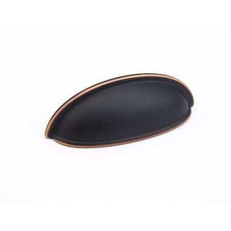 Schaub 3-3/4in Overall; 3in Center to Center Traditional Cup Pull Michelangelo Bronze Finish 730-MIBZ