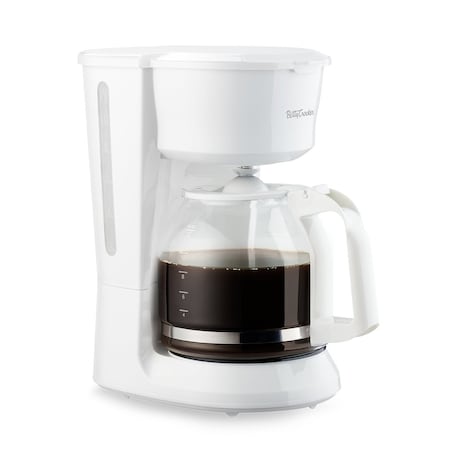 Betty Crocker Betty Crocker12-Cup Drip Coffee Maker with Heat Resistant Glass Carafe, White BC-5729W
