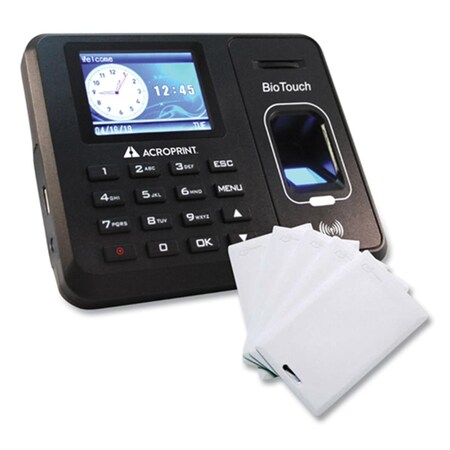 Tiempo BioTouch Time Clock & Badges Bundle - Black TI3742824