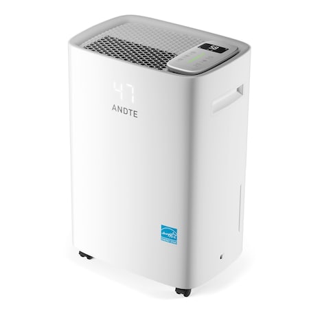Edendirect 120 pt. 6500 sq.ft. Dehumidifier in White with Bucket, Smart Humidity Control, Washable Filter ZR-PD120K