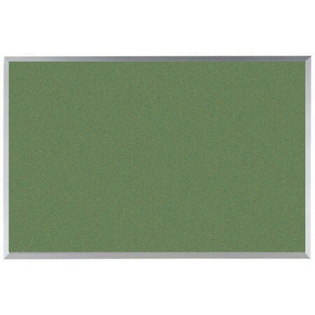 Aarco VIC Cork Bulletin Board w/ a Clear Satin Anodized Aluminum Frame, Baby Lettuce 24''Hx36''W DW2436213