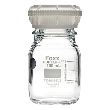 Zoro Select Safety Coated Btl, Boro Glass, 103mm H, PK4 48R-3401-FLS