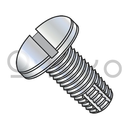 Oxoxo 4-40X1/2 Slotted Pan Thread Cutting Screw Type F Fully Threaded Zinc, 10000PK 106539