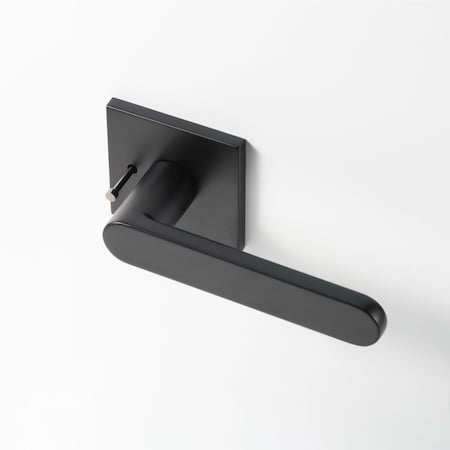 Mcbowery Chrystie Matte Black Combined Bed/Bath & Hall/Closet Modern Door Handle (Privacy/Passage) MB-1100PVMB-RH