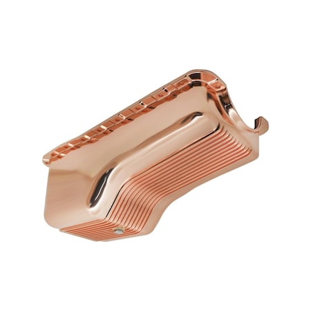Hands On Aluminum Stock Capacity Oil Pan for 1962-1982 Ford Small Block 260-289-302 - Retro Finned - Copper HA1320796