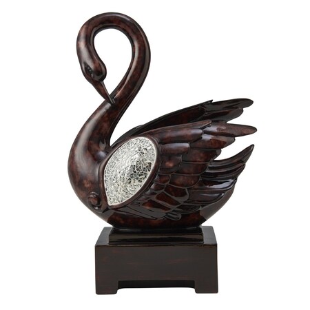 Homeroots 17" Marbleized Cherry Brown Dove Figurine Sculpture 468284