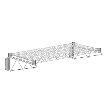 Amgood 18 in. x 36 in. Chrome Wire Wall Mount Shelf AMG WRS-WALL CH-1836-Z