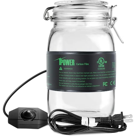 Ipower 3in x 20in Seeding Heat Mat with Thermostat Temperature Adjustable Knob Durable Warm Hydropo GLHTMTXSADJ