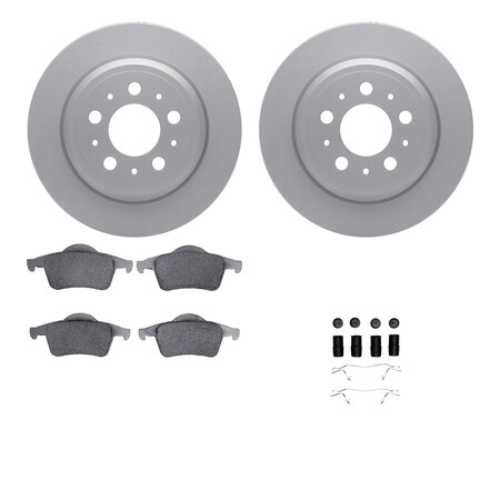 Dynamic Friction Co DFC Brake Rotor with 5000 Brake Pads and Hardware Kit 6512-27199