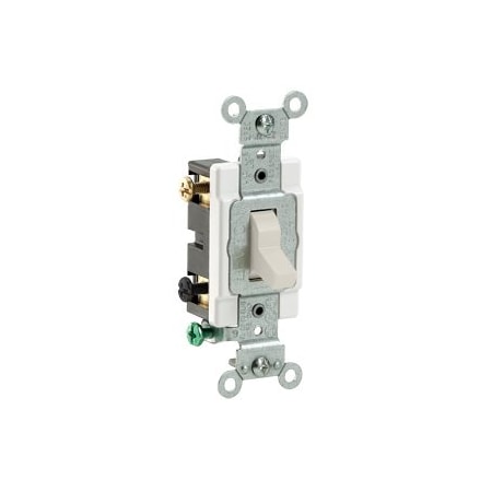 Leviton Toggle Switch, 20 Amp, 120/277 Volt, Light Almond CS220-2T