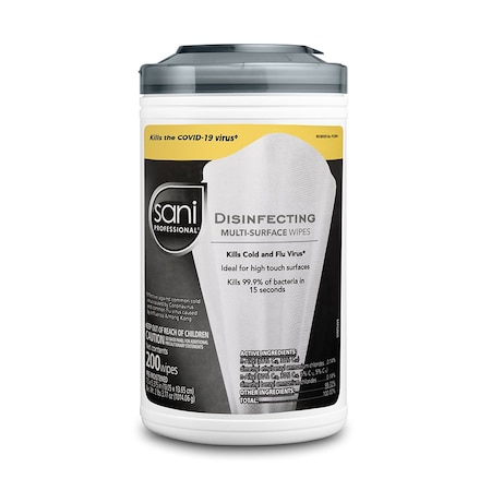 Empress Sani Cloth Disinfecting Wipe Extra Large Canister 7.5x5.375 200 Wipes P22884