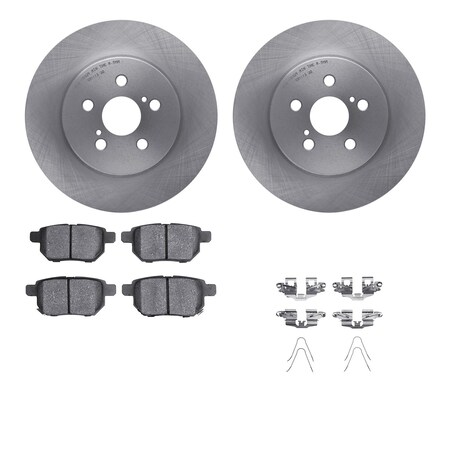Dynamic Friction Co DFC Brake Rotor with 5000 Brake Pads and Hardware Kit 6512-75127