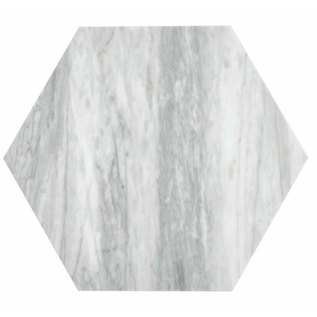 Apollo Tile Toscana 10x10 in. Light Gray Honed Calacatta Bluette Hexagon Tile (2.95 sq ft/case) 5PK APLEML88G50HA