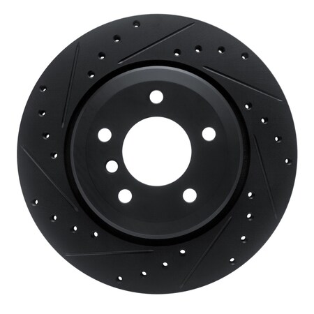 Dynamic Friction Co DFC Brake Rotor - Drilled and Slotted - Black 633-31053L
