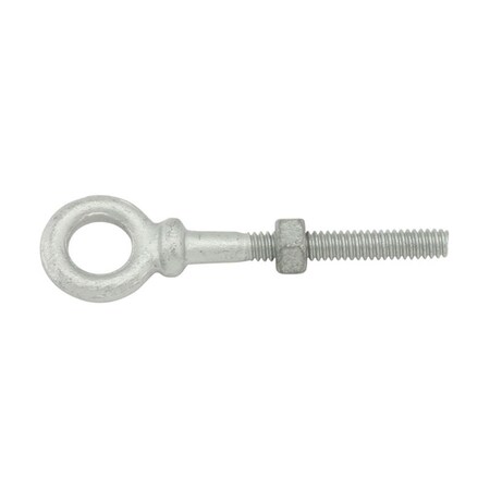 0.38 x 4.5 in. Forged 1030 Carbon Steel Hot Dip Galvanized Shoulder Type Eye Bolts - Pack of 2, 2PK