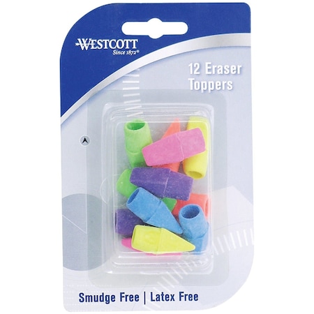 Westcott Cap Pencil Eraser, 12PK 14891