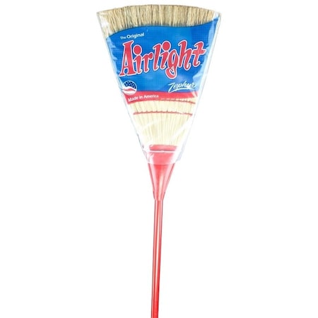 Chickasaw Zephyr Airlight Broom, Broomcorn Bristle, Wood Handle 32150