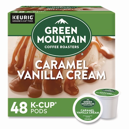 Green Mountain Coffee Caramel Vanilla Cream Coffee K-Cups, 0.33 oz, 48PK 5000356568