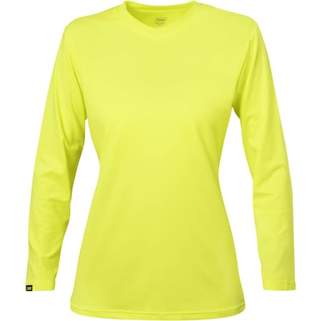 Ironwear Elastex Women's Breathable V-Neck Long Sleeve T-Shirt, Lime, Medium 7120-L-MD