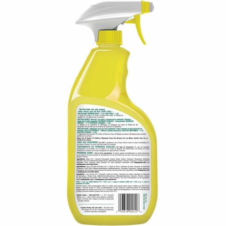 Simple Green Industrial Cleaner and Degreaser, Concentrated, Lemon, 24 oz Spray Bottle, 12PK 3010001214002