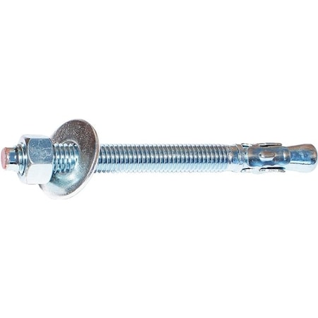 Midwest Fastener Wedge Anchor, 1/2" Dia., 5-1/2" L, Steel Zinc Plated 4130
