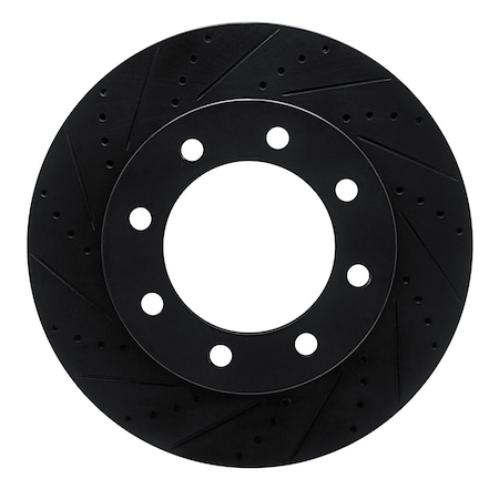 Dynamic Friction Co DFC Brake Rotor - Drilled and Slotted - Black 633-54223L