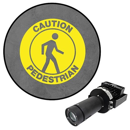 Visual Workplace LED Safety Sign, 100 W, Yellow 66-3137-181050-PS143