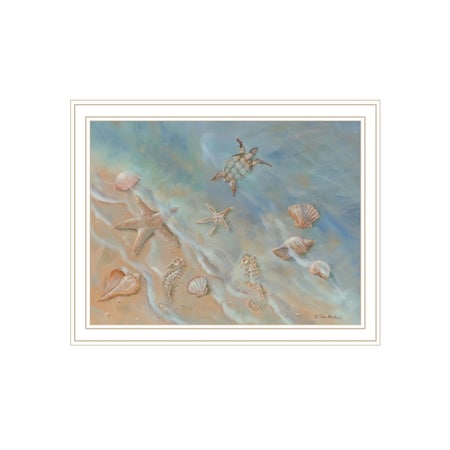 Homeroots Seashore Star White Framed Print Wall Art 529672