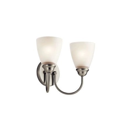 Kichler Jolie 2-Light Bath Light, Brushed Nickel 45638NI