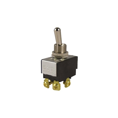 Gb Toggle Switch, 125/250 V, DPST, Screw Terminal, Silver GSW-14