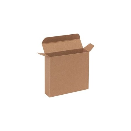 Bubblefast 250-4 13/16 x 1 1/4 x 4 13/16'' Kraft Reverse Tuck Folding Cartons, 250PK BFRTC44