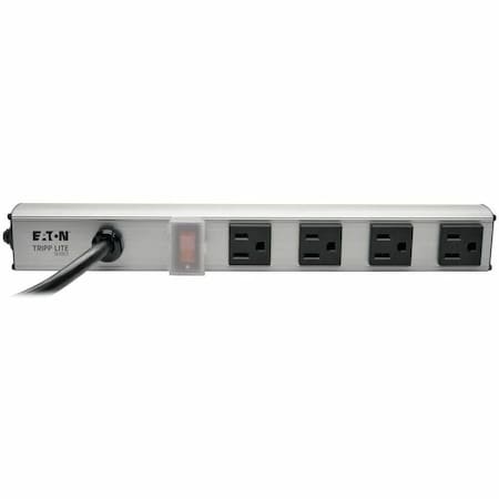 Eaton Tripp Lite Series 4-Outlet Power Strip, 6 ft. 1.83 m Cord, 5-15P, 12 in. PS120406