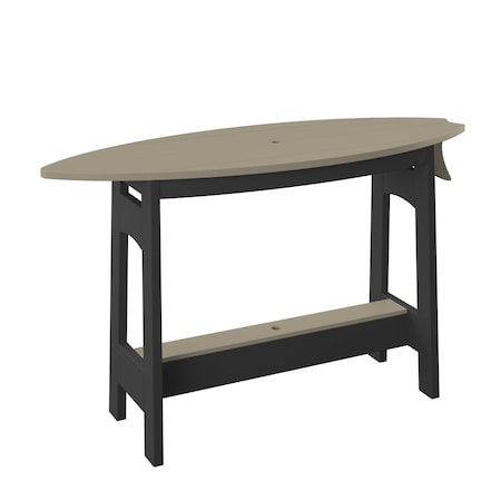 Polybird SURFBOARD TABLE 48".    WEATHERWOOD AND BLACK POLYBIRD P87-R