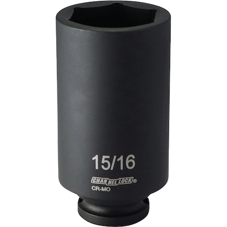 Channellock 3/8'' Drive 15/16'' 6-Point Deep Standard Impact Socket S1815800122126001