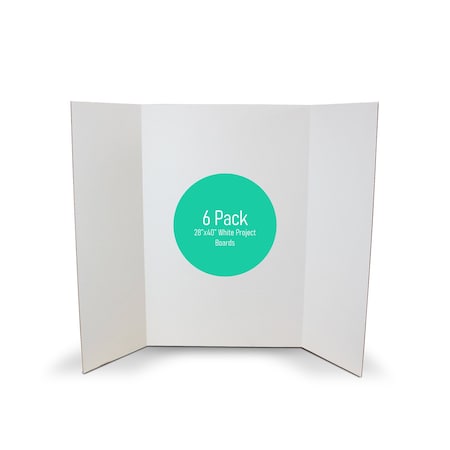 Flipside 28 x 40 1 Ply White Project Board, 6PK 30028-6