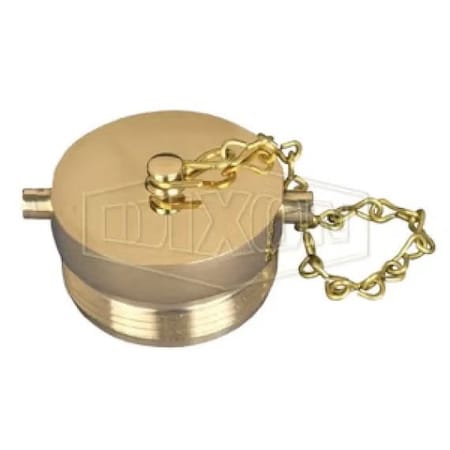 Dixon The Right Connection Pin Lug Plug with Chain, 2-1/2 in Nominal, MNST End Style, Cast Brass, Domestic FP250F-P